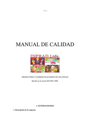 Manual de calidad de INPRAD
