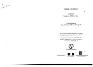 Bourdieu, Pierre - Argelia. Imágenes del desarraigo