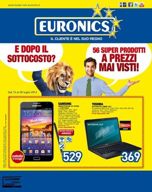 Volantino Euronics gruppo Butali dal 13/7 al 26/07/2012