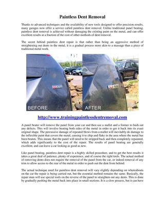 Paintless Dent Removal