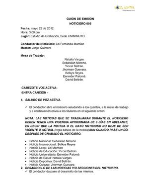 Emision Noticiero 006
