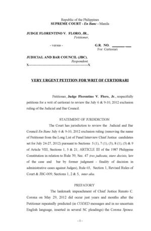 Certiorari Petition