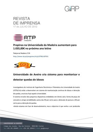 Revista de Imprensa de 17 de julho de 2012