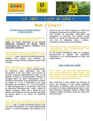 Fiche Pro Logis du Gard 2011