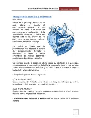 Psicopatologia Laboral