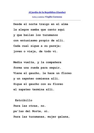 Al jardín de la República