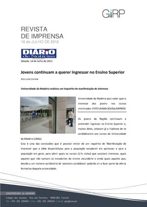 Revista de Imprensa de 18 de julho de 2012