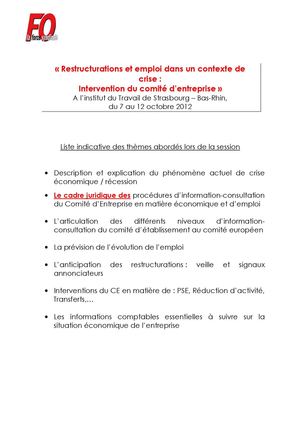 Formation complément 2012