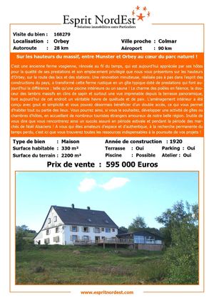 gîte chambres d'hôtes haut de gamme a vendre en alsace, sans frais d'agence, directement entre particuliers, esprit nordest.com