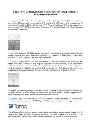 Terna Rapporto Sostenibilita: Risultati e obiettivi