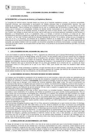 Economía colonial Americana y chilena