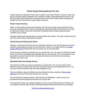 Calaméo - Online Carpet Cleaning Service For You