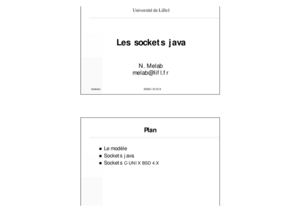 Les sockets sous java