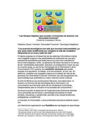 Las Rampas digitales para acceder a la Inclusión