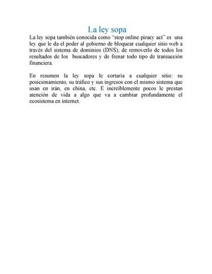 la ley sopa 