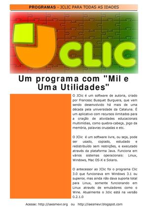 JClic - Um programa com "Mil e Uma Utilidades"