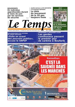 Le temps d'Algérie Edition du 21-07-2012