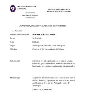 DÍA DEL IDIOMA