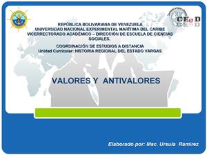 Valores y Antivalores