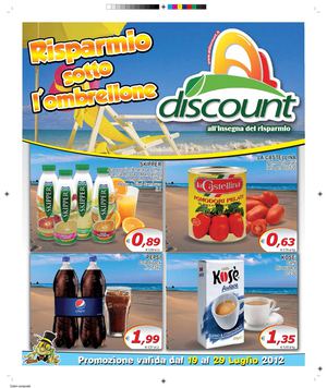 volantino al discount dal 19 al 29 luglio 2012