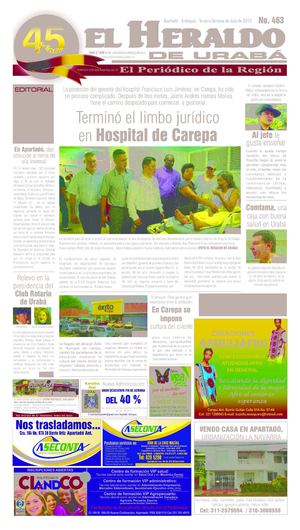 EL HERALDO DE URABA tercera semana de julio de 2012 Edicion 463