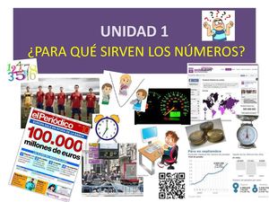UNIDAD 1 ¿Para qué sirven los números?