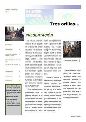 Boletín informativo: Tres orillas...
