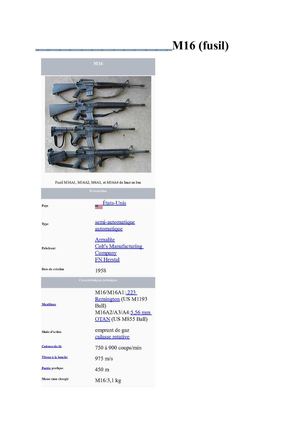 FUSIL M16