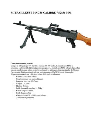 MITRAILLEUSE MAG58 CALIBRE 7