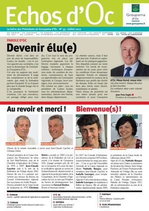 Echos d'Oc N° 33 Juillet 2012
