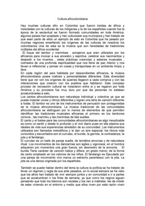 Cultura afrocolombiana