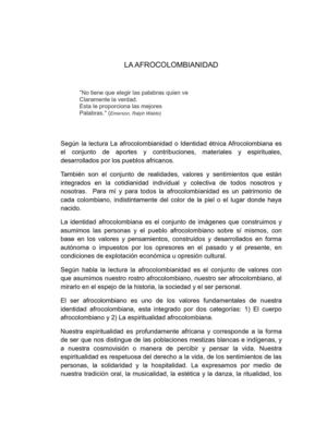 LA AFROCOLOMBIANIDAD
