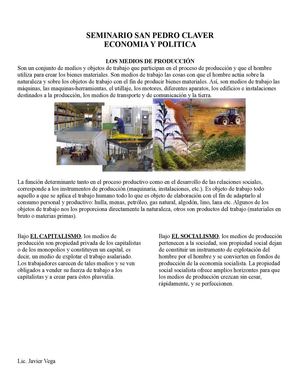 LOS MEDIOS DE PRODUCCION