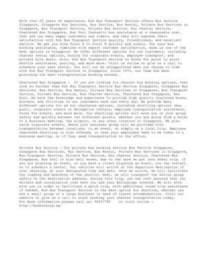 Private Bus Charter Transport Rental Service in Singapore Charered Bus Service By Busbooking