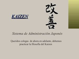 LA LEY DEL KAIZEN 