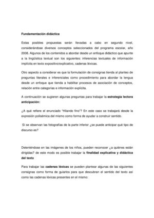 Fundamentación didáctica hilando fino