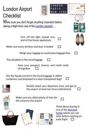 Airport Essentials Checklist