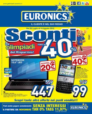 Volantino Euronics gruppo Galimberti dal 26/6 al 14/08/2012