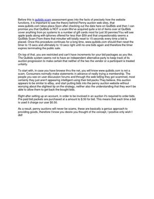 Quibids scam or just a really good firm