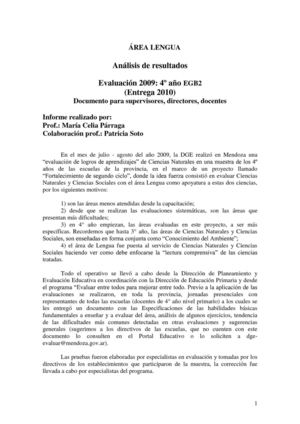 INFORME LENGUA 4º AÑO