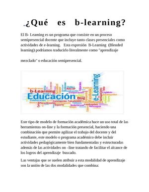¿Qué es B-Learning?