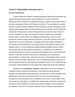 TYPES OF TRANSFORMER OVERLOAD PART III
