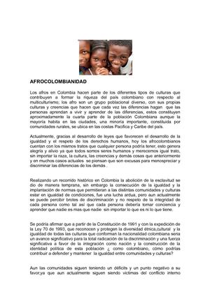 AFROCOLOMBIANIDAD