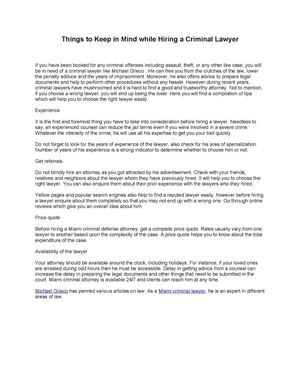 Things to Keep in Mind while Hiring a Criminal Lawyer