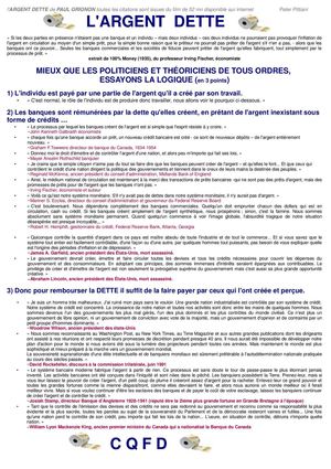 L'argent Dette en 3 points