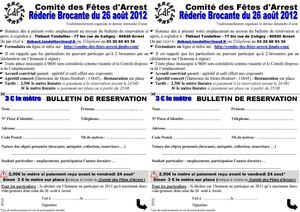 bulletin inscription 2012