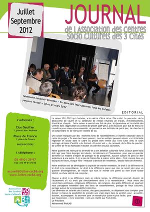 Les nouvelles du Centre juillet-septembre 