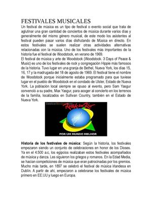 Festivales Musicales