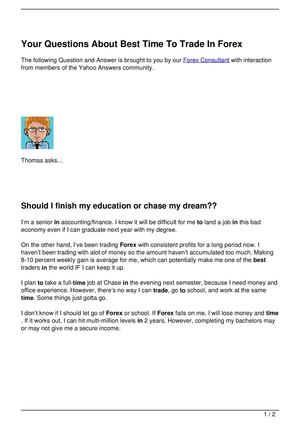 Your Questions About Best Time To Trade In Forex