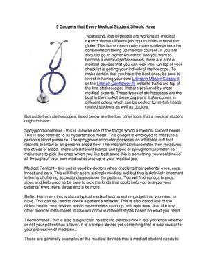 5 Gadgets that Every Medical Student Should Have